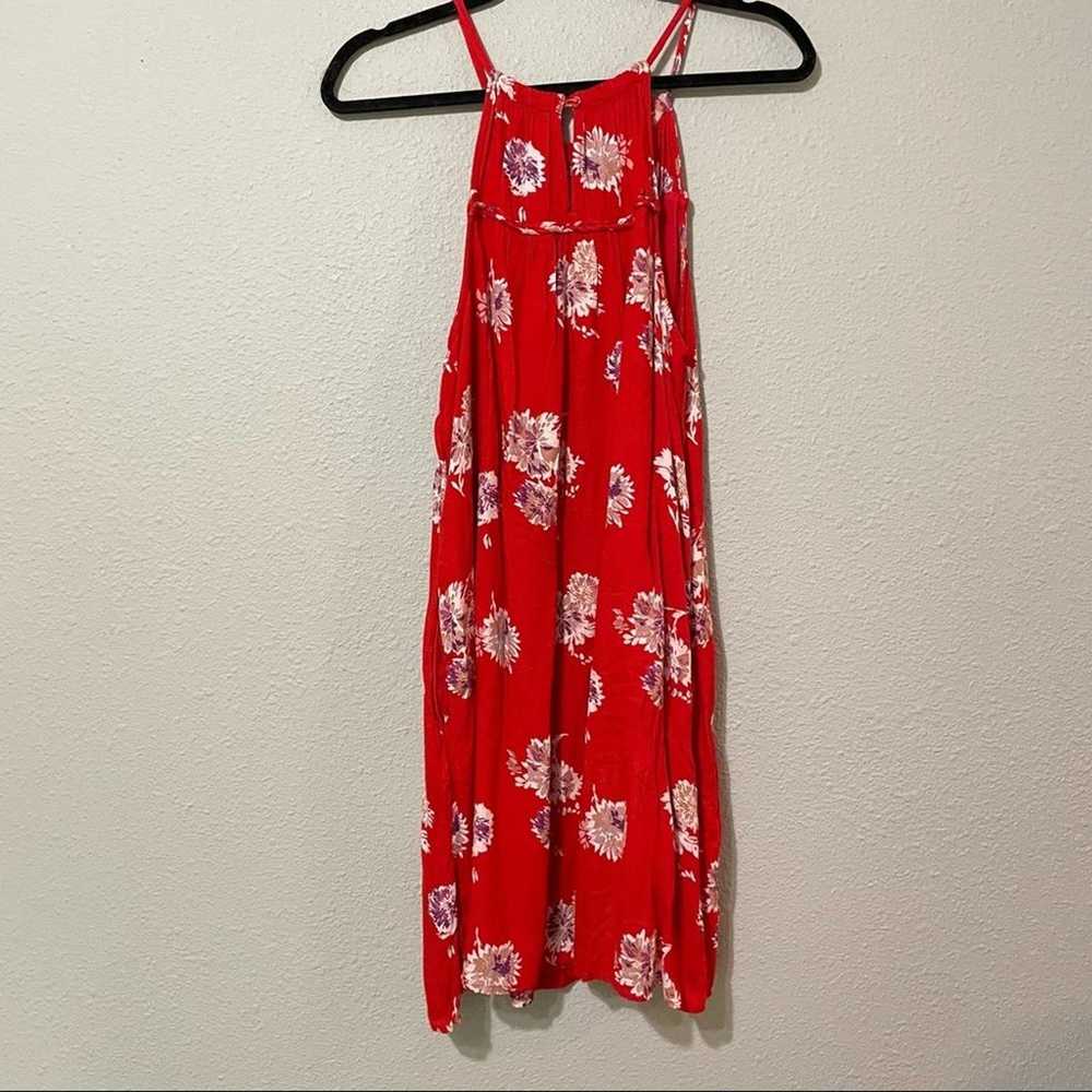 Lucky Brand Red Floral Halter Sleeveless Mini Sum… - image 7