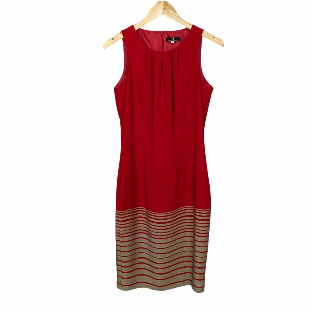 Moncho Heredia Designer Red Tan Striped Sleeveles… - image 10