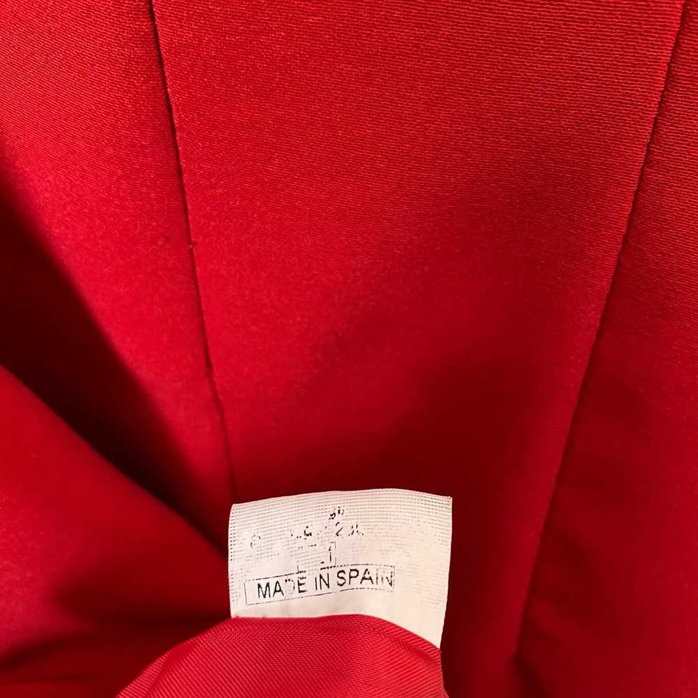 Moncho Heredia Designer Red Tan Striped Sleeveles… - image 6