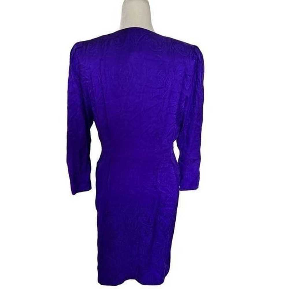 Adrianna Papell too petites violet size 12 100% s… - image 2