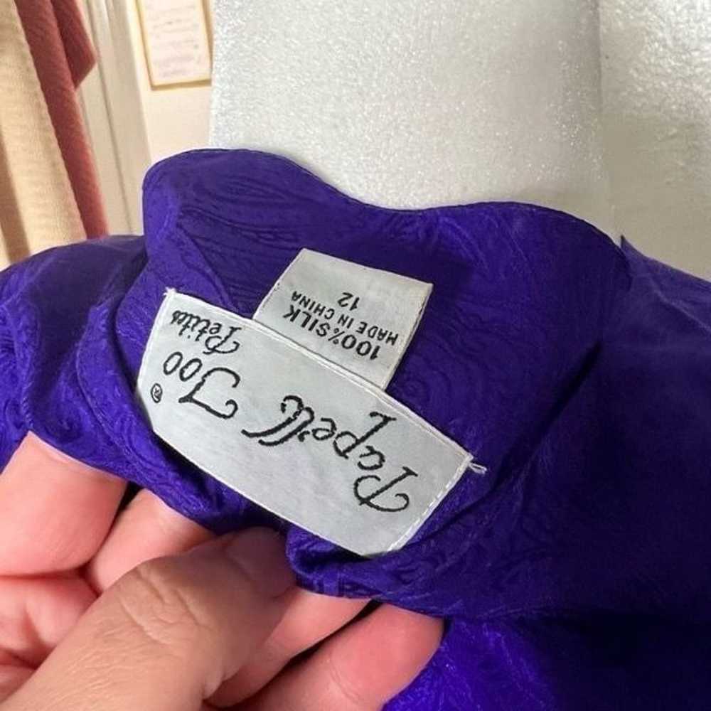 Adrianna Papell too petites violet size 12 100% s… - image 3
