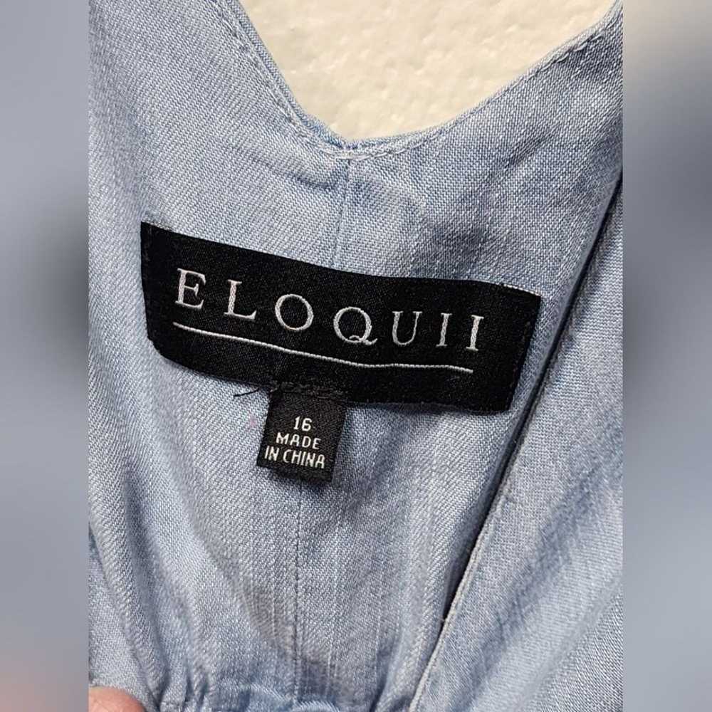 Eloquii Chambray Cold Shoulder Midi Dress Size 16… - image 8