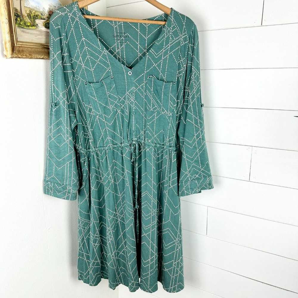 Torrid Mini Super Soft Shirt Dress Size 3X Green … - image 4