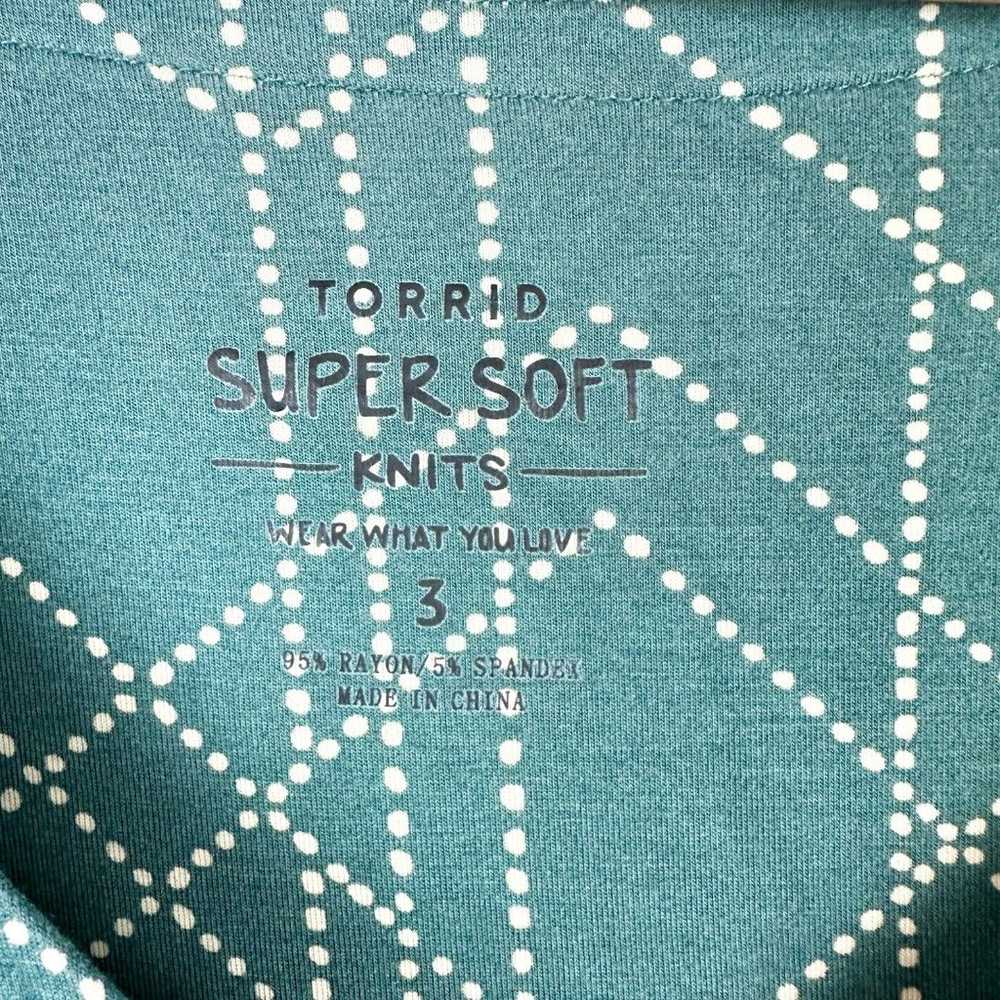 Torrid Mini Super Soft Shirt Dress Size 3X Green … - image 9