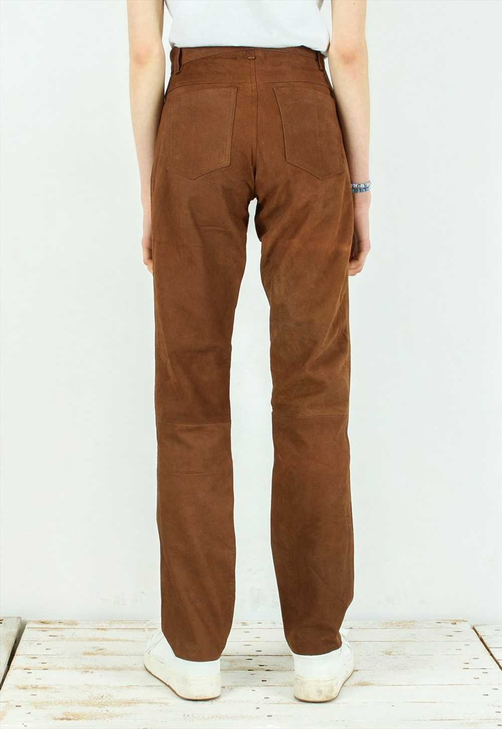 STOCKERPOINT Leather Trousers Straight Pants Cowb… - image 3