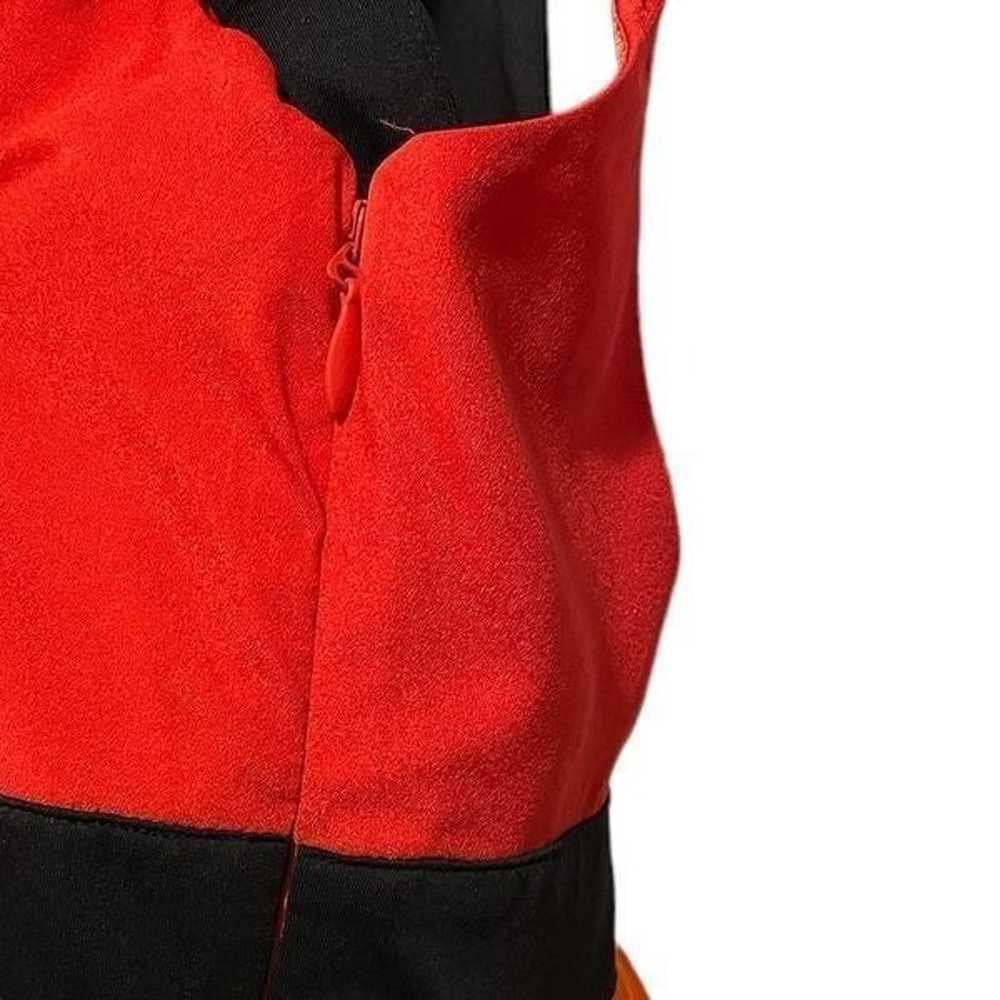 Bebe Orange Black Red Asymmetric High Low Cutout … - image 4