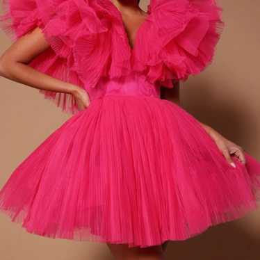 Hot pink tulle dress