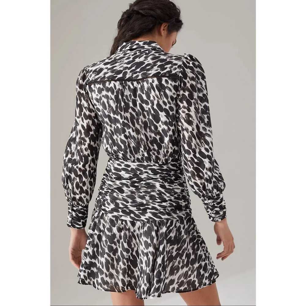 Anthropologie Maeve Semele Mini Dress Leopard Bla… - image 3