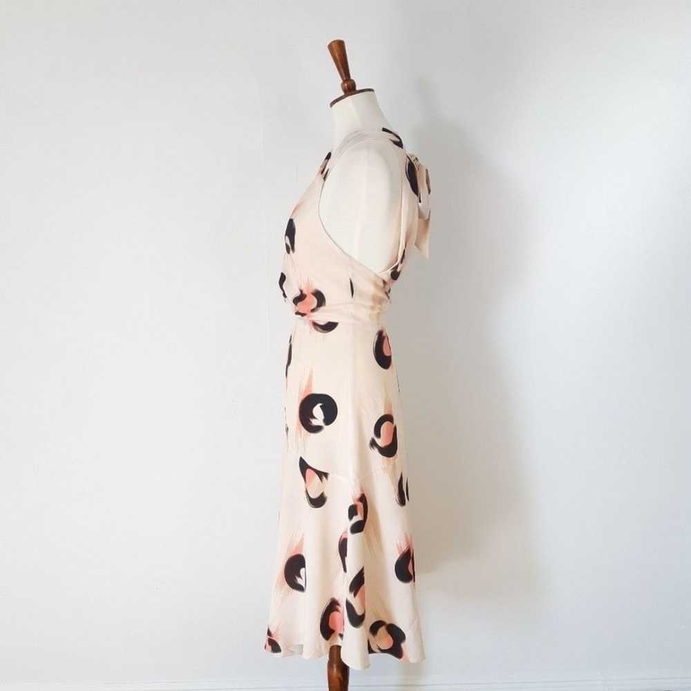 Reiss | Roya Abstract Leopard Midi Dress in Pink - image 4