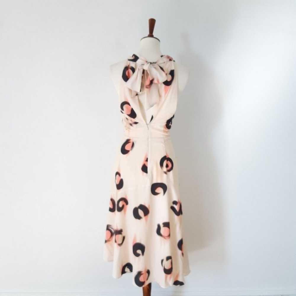 Reiss | Roya Abstract Leopard Midi Dress in Pink - image 5