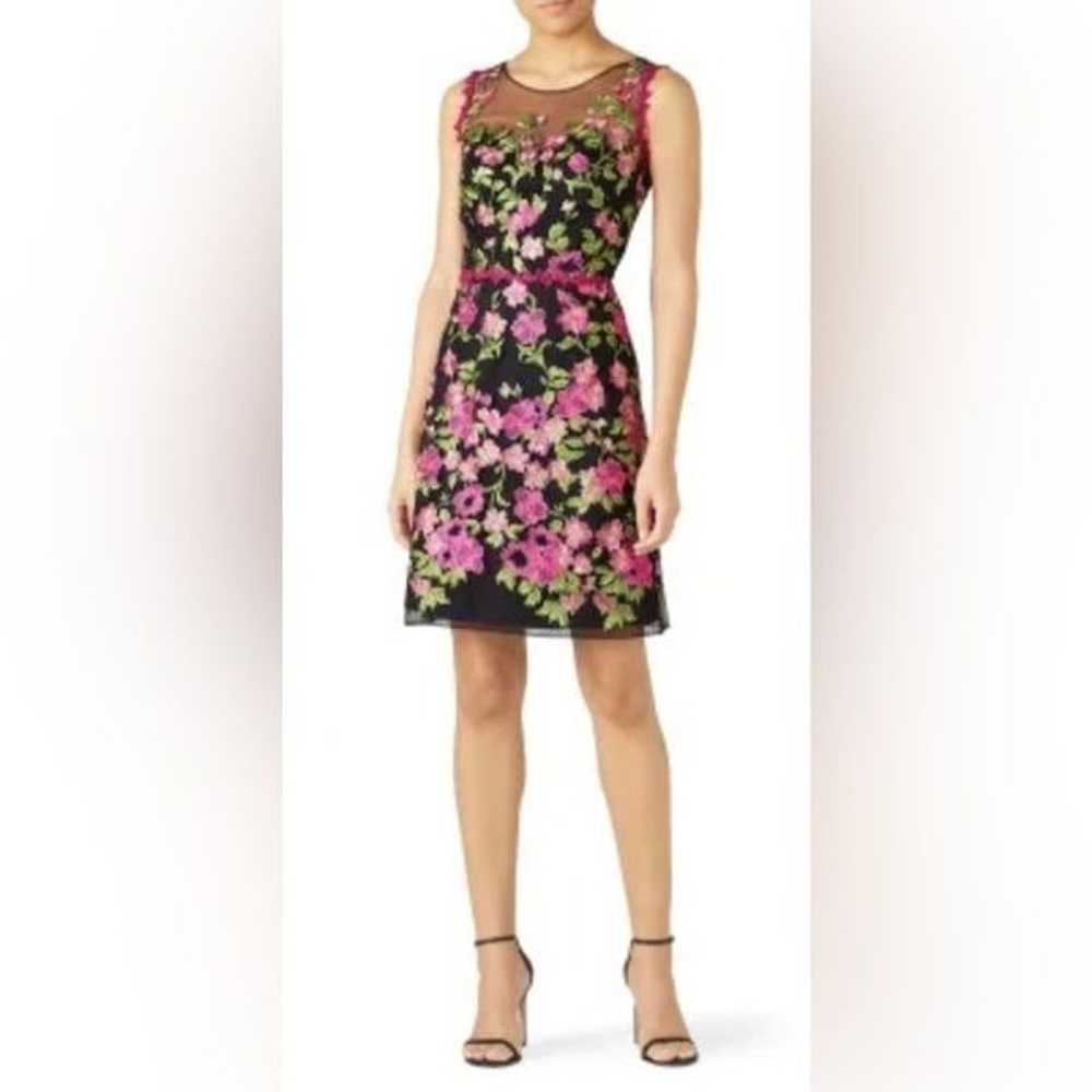 RTR Marchesa NottePink Floral Embroidered Dress M… - image 1