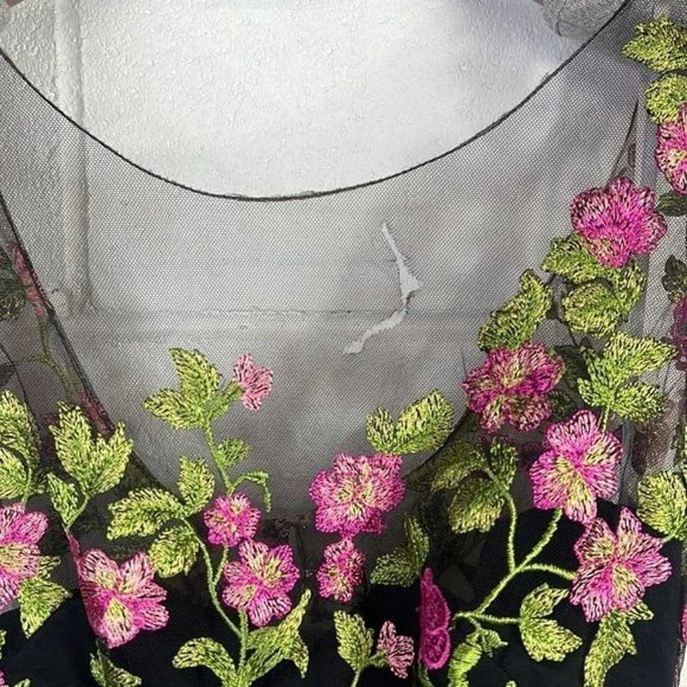RTR Marchesa NottePink Floral Embroidered Dress M… - image 6