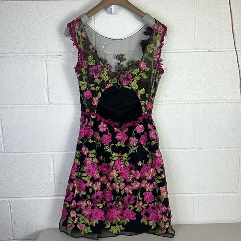RTR Marchesa NottePink Floral Embroidered Dress M… - image 7