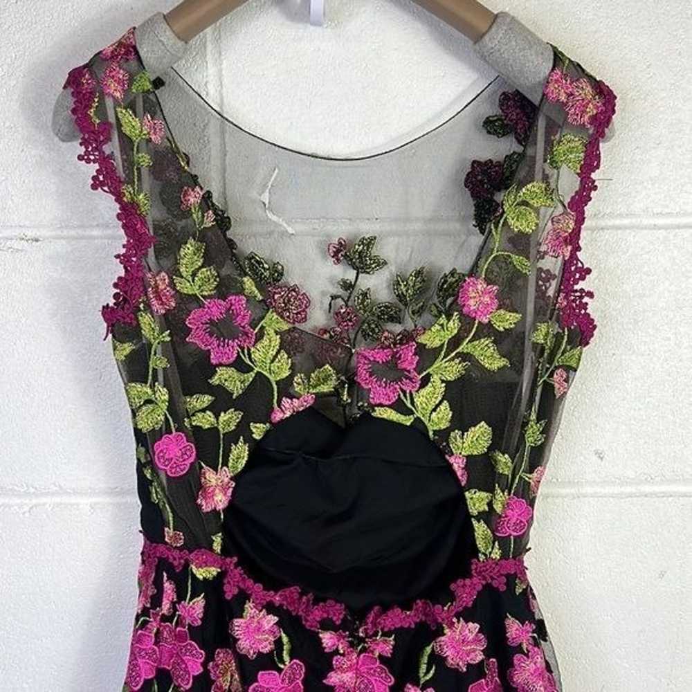 RTR Marchesa NottePink Floral Embroidered Dress M… - image 8