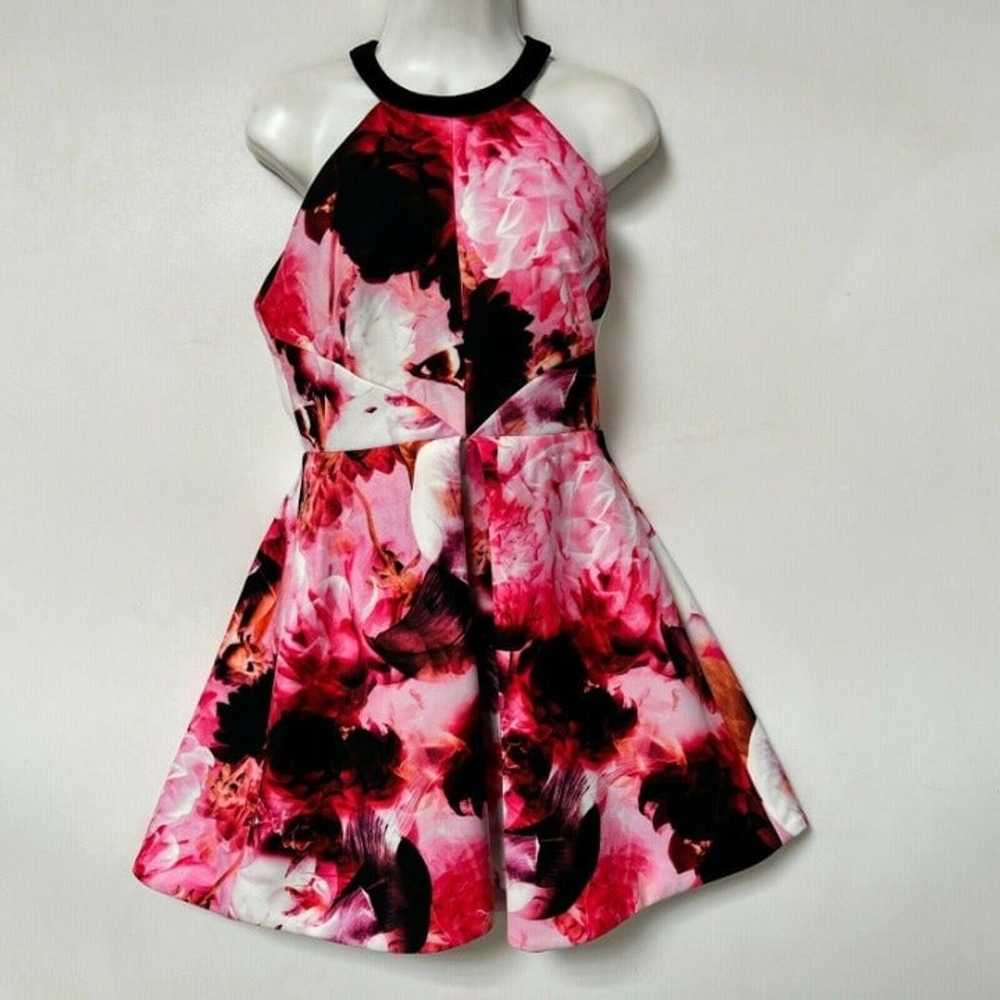 Keepsake Adore You Hot Pink Floral Print Dress Fi… - image 5