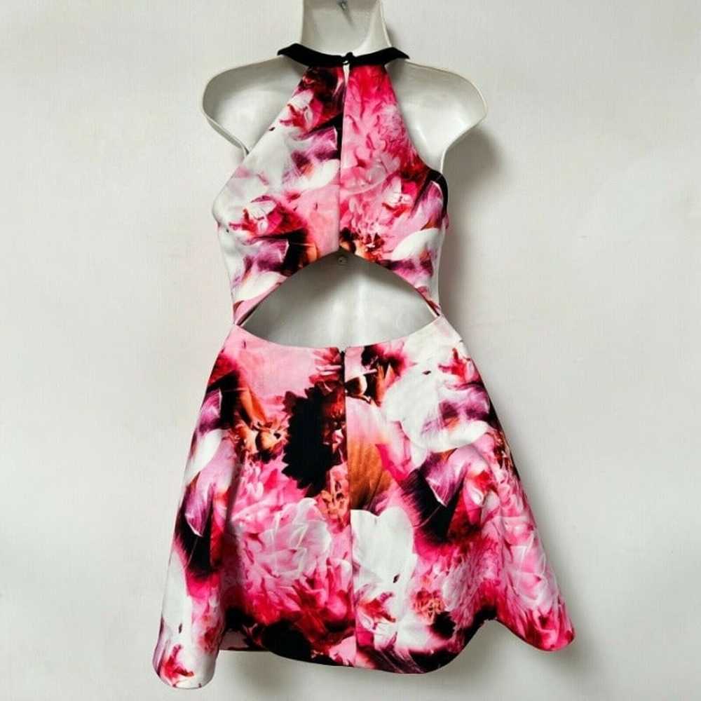 Keepsake Adore You Hot Pink Floral Print Dress Fi… - image 9