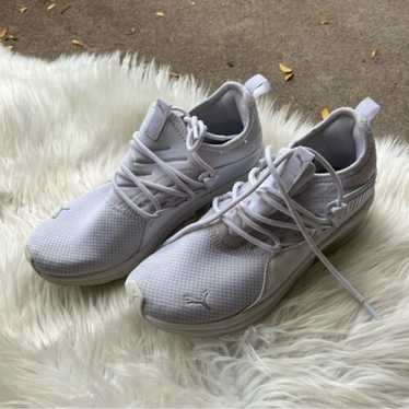 PUMA White Soft Foam Running Sneakers