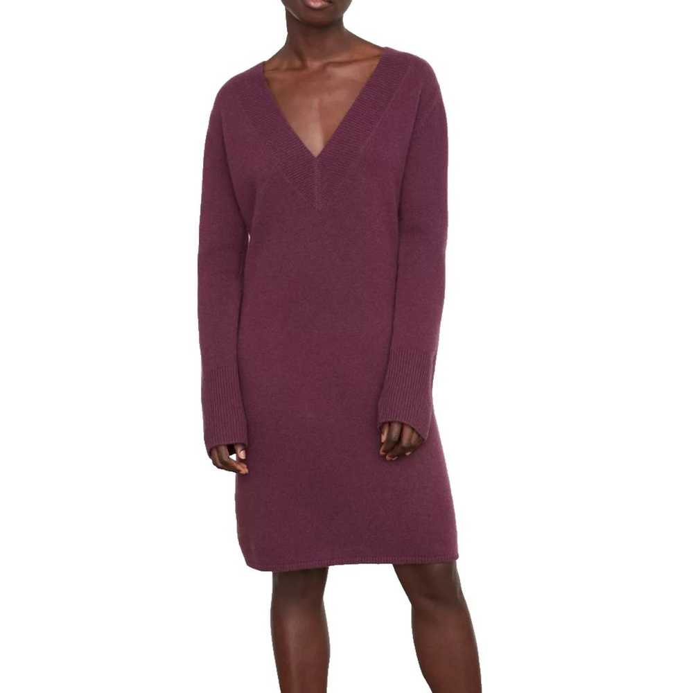 Vince Women's V-Neck Sweater Dress Wool Cashmere … - image 1