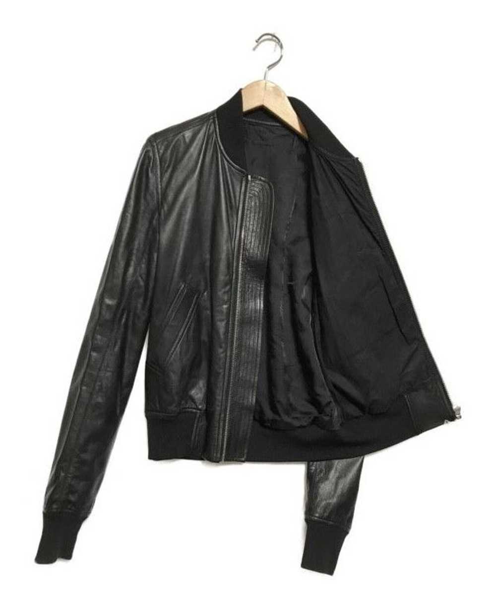 Rick Owens Rick Owens leather MA-1 bomber jacket - image 3