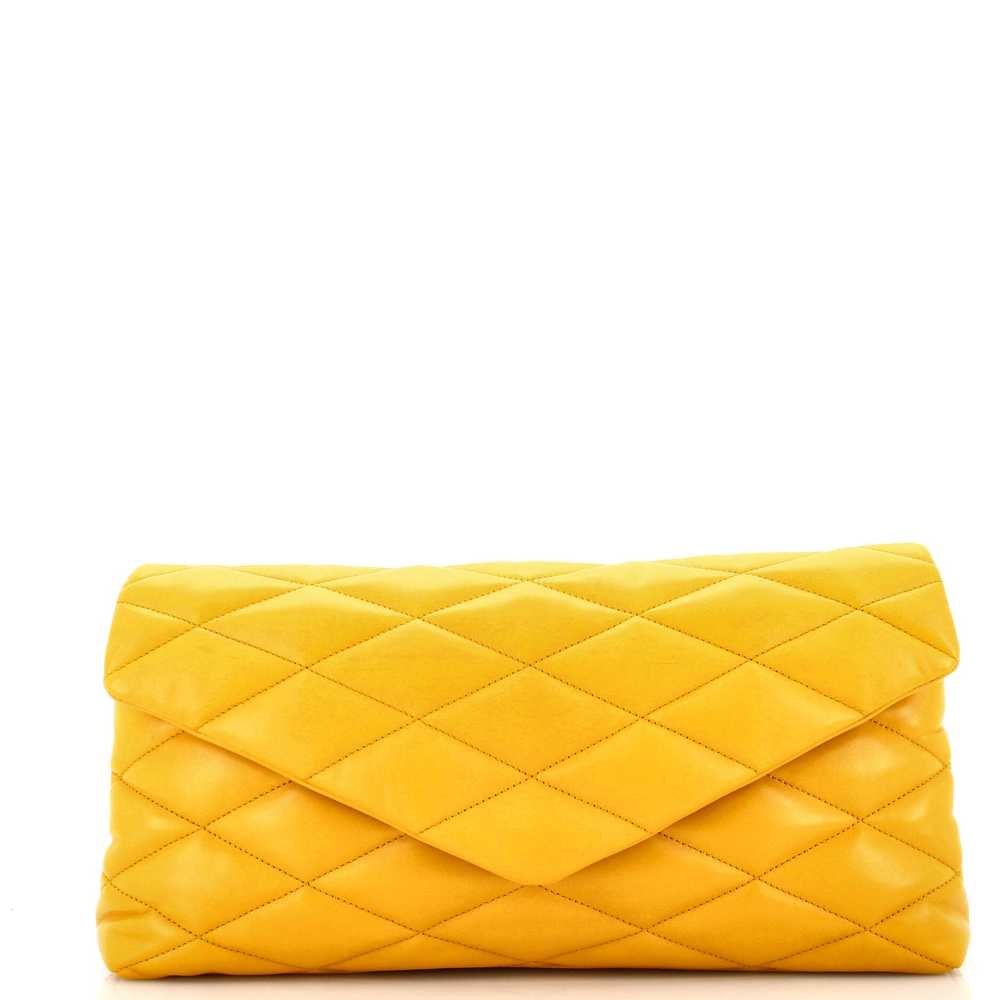 Saint Laurent Sade Puffer Envelope Clutch Quilted… - image 1