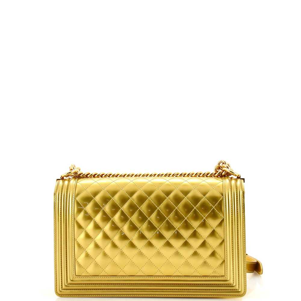 CHANEL Boy Flap Bag Quilted Patent New Medium - image 3