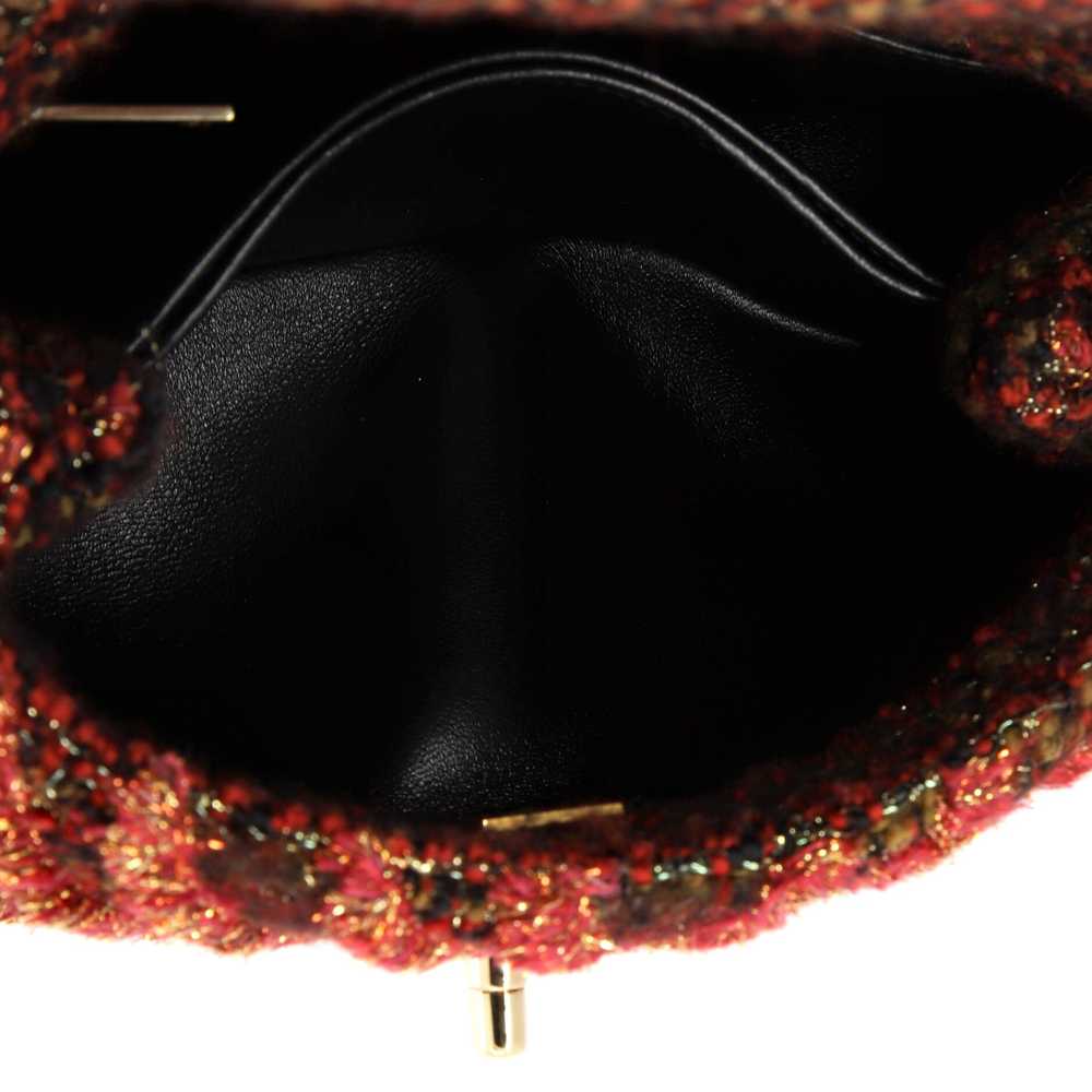 CHANEL Coco Top Handle Bag Chevron Tweed and Frin… - image 6