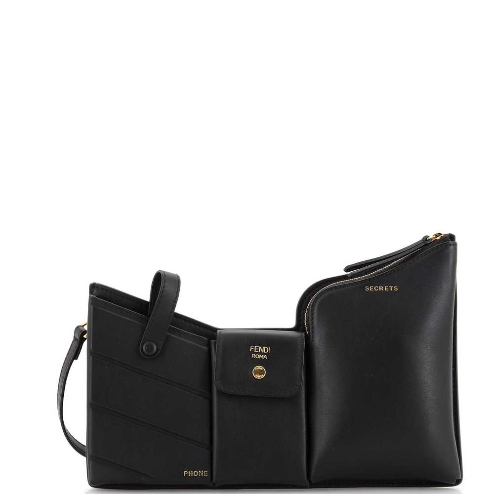 FENDI Bustine 3 Pockets Crossbody Bag Leather Mini - image 1