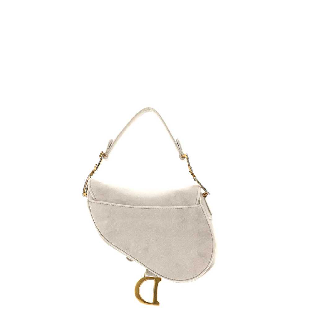 Christian Dior Saddle Handbag Velvet with Crystal… - image 3
