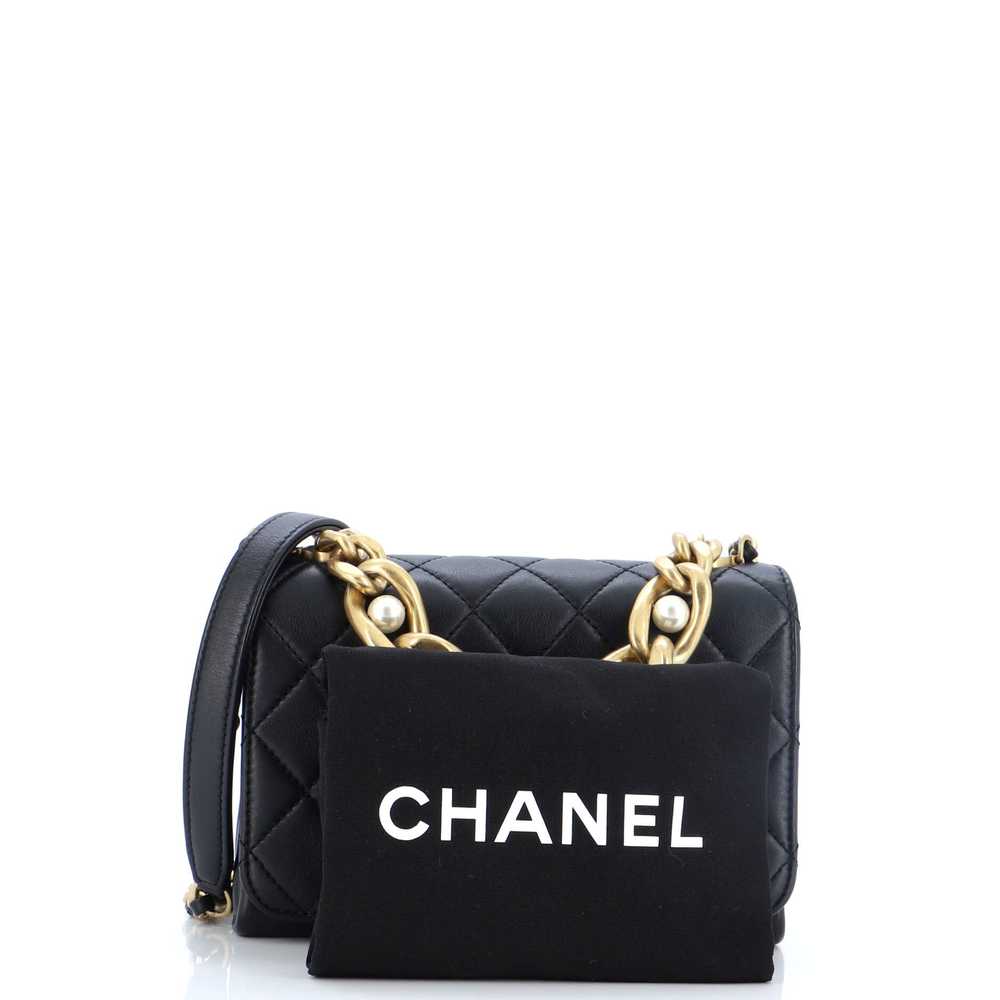 CHANEL Pearl Boy Chain Flap Bag Quilted Calfskin … - image 2