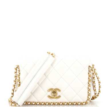 CHANEL Chain Around Multi Chain Full Flap Bag Quil