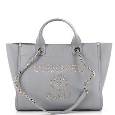 CHANEL Deauville Tote Studded Caviar Small