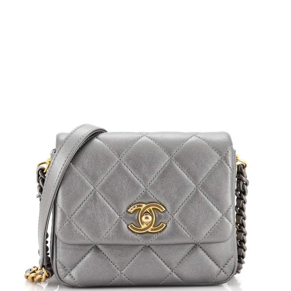 CHANEL Side Note Flap Bag Quilted Lambskin Mini - image 1