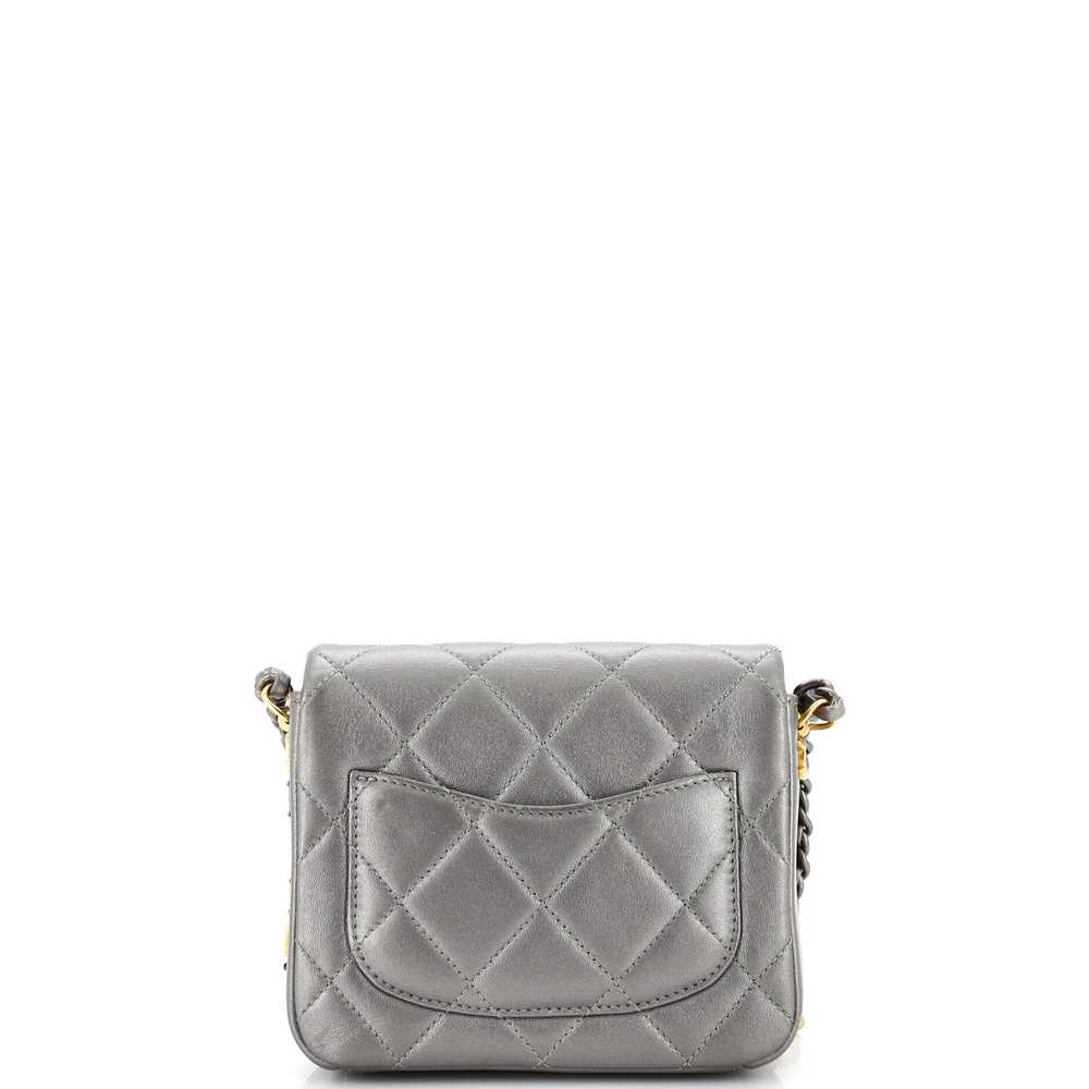 CHANEL Side Note Flap Bag Quilted Lambskin Mini - image 3