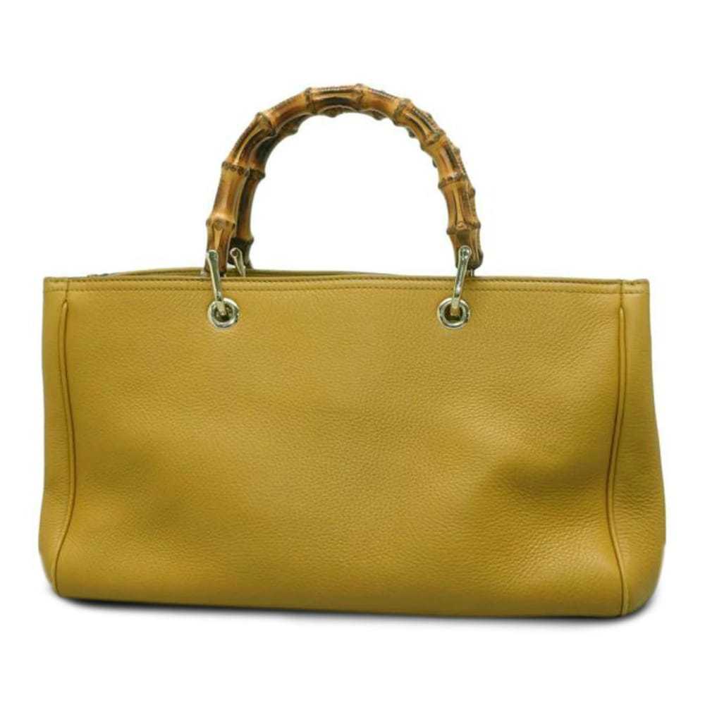 Gucci Bamboo Shopper leather crossbody bag - image 1
