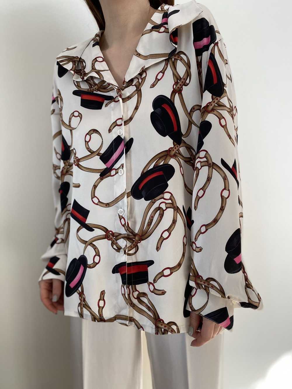 Escada × Luxury × Vintage Vintage silk blouse Esc… - image 2