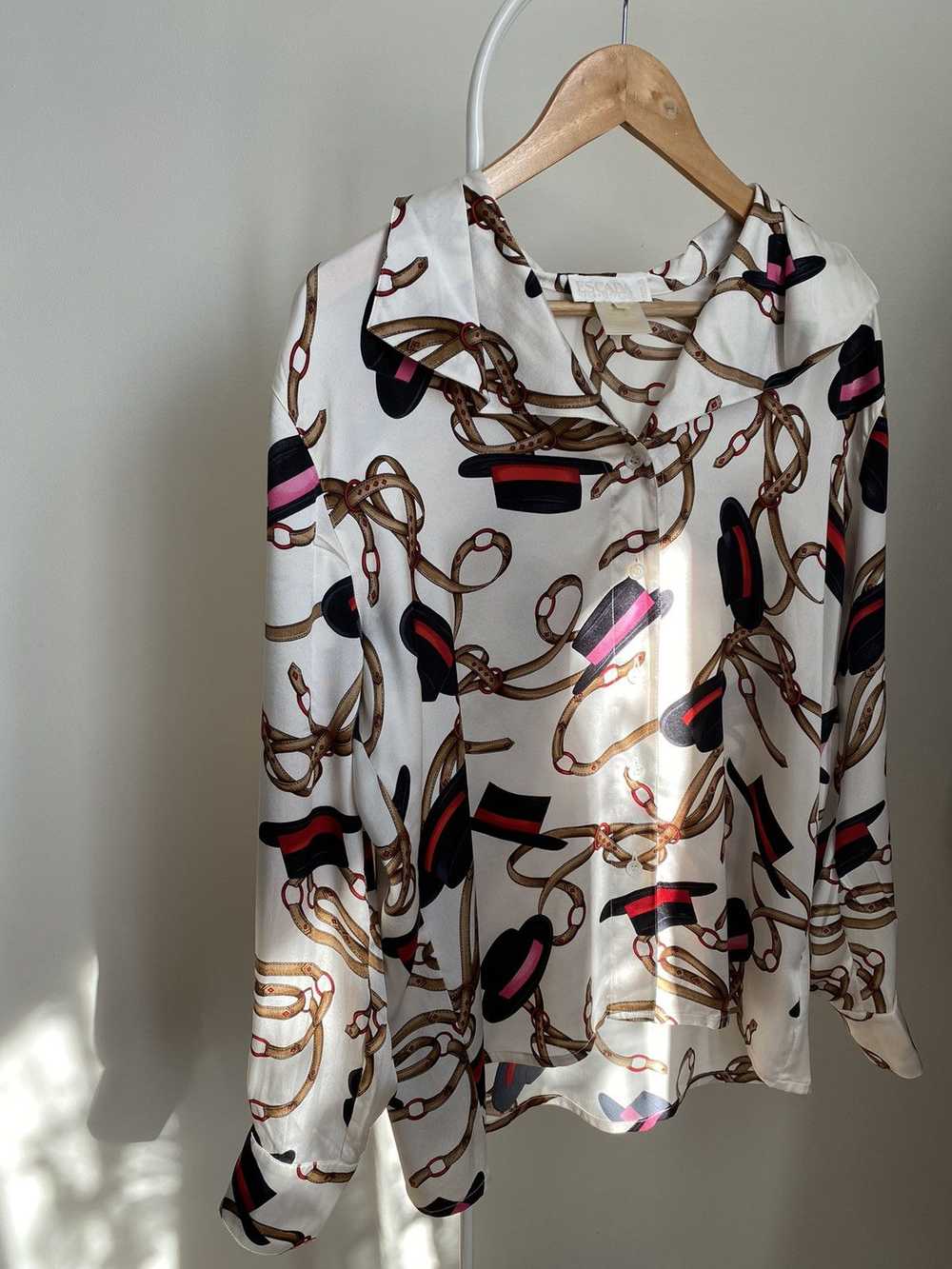 Escada × Luxury × Vintage Vintage silk blouse Esc… - image 5