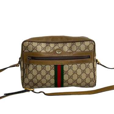 GUCCI Old  Sherry Line GG Pattern Metal Fittings L