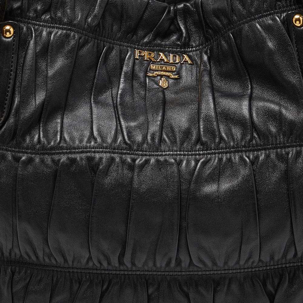 Prada PRADA Black Nappa Gaufre Leather Tote - image 5