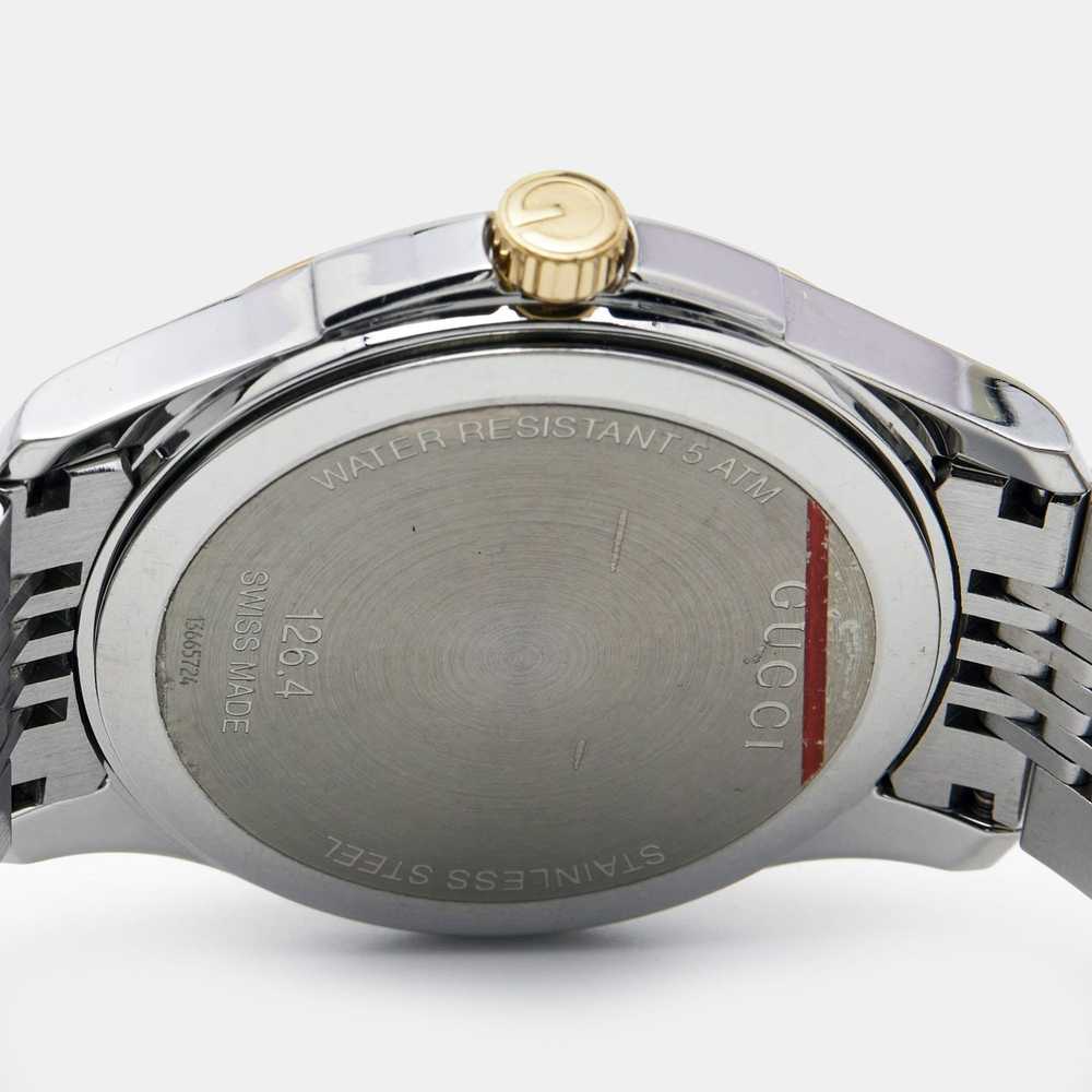 Gucci GUCCI Silver Two-Tone Stainless Steel G-Tim… - image 4