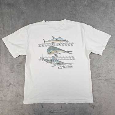 Get Hooked Fishermens White Fishing Outdoor Shirt Mens Adult Tee T-Shirt