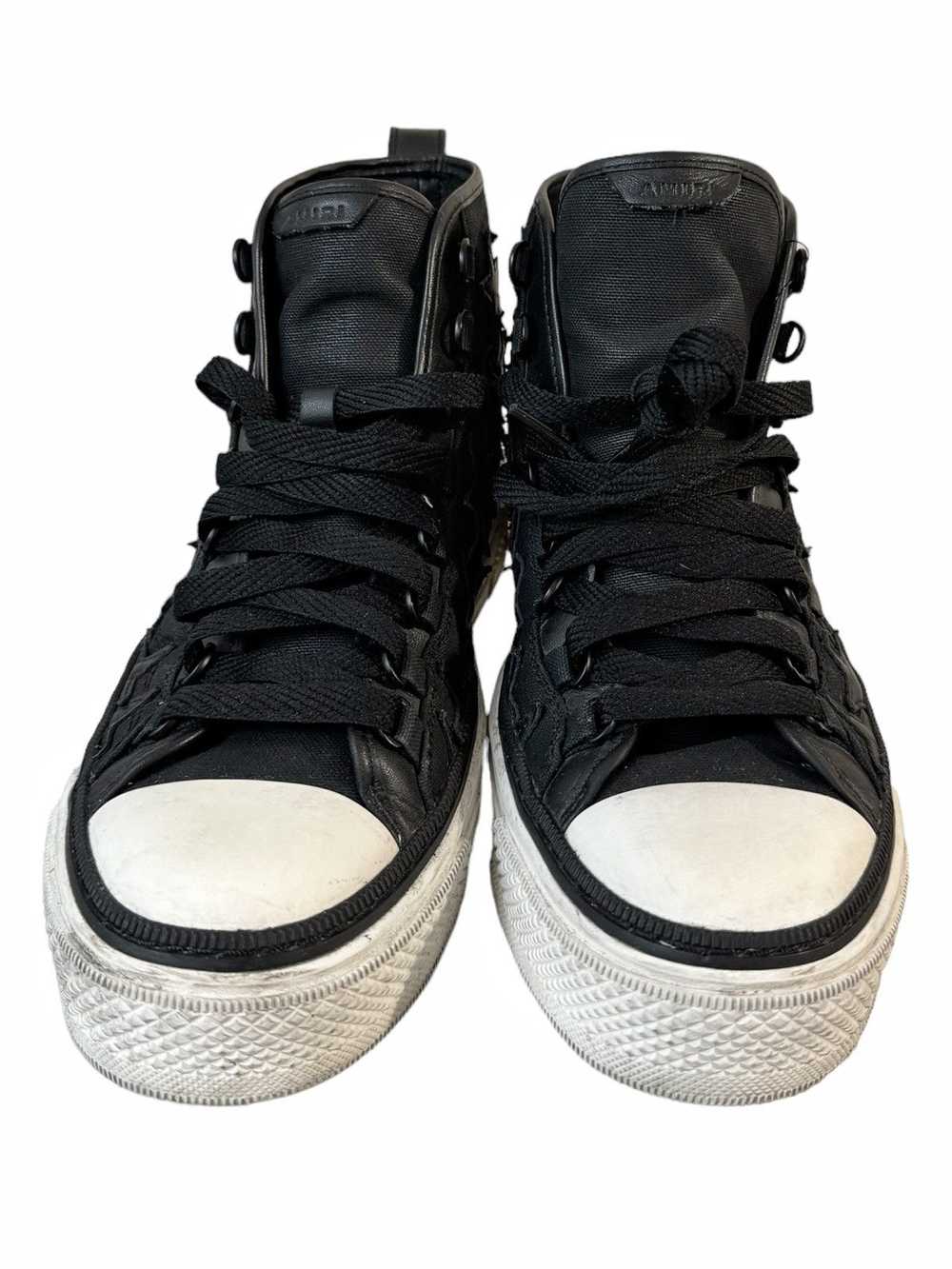 Amiri Stars Leather Court High Sneaker - image 2
