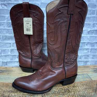 Stetson Stetson Corded Oak Brown Leather Cowboy W… - image 1