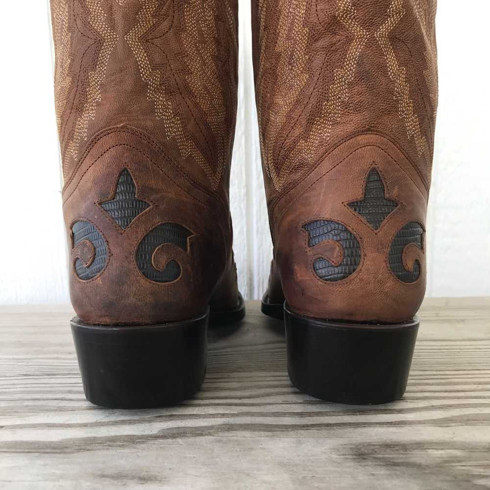 Other JB Dillon Goatskin Men Brown Leather Inlaid… - image 4