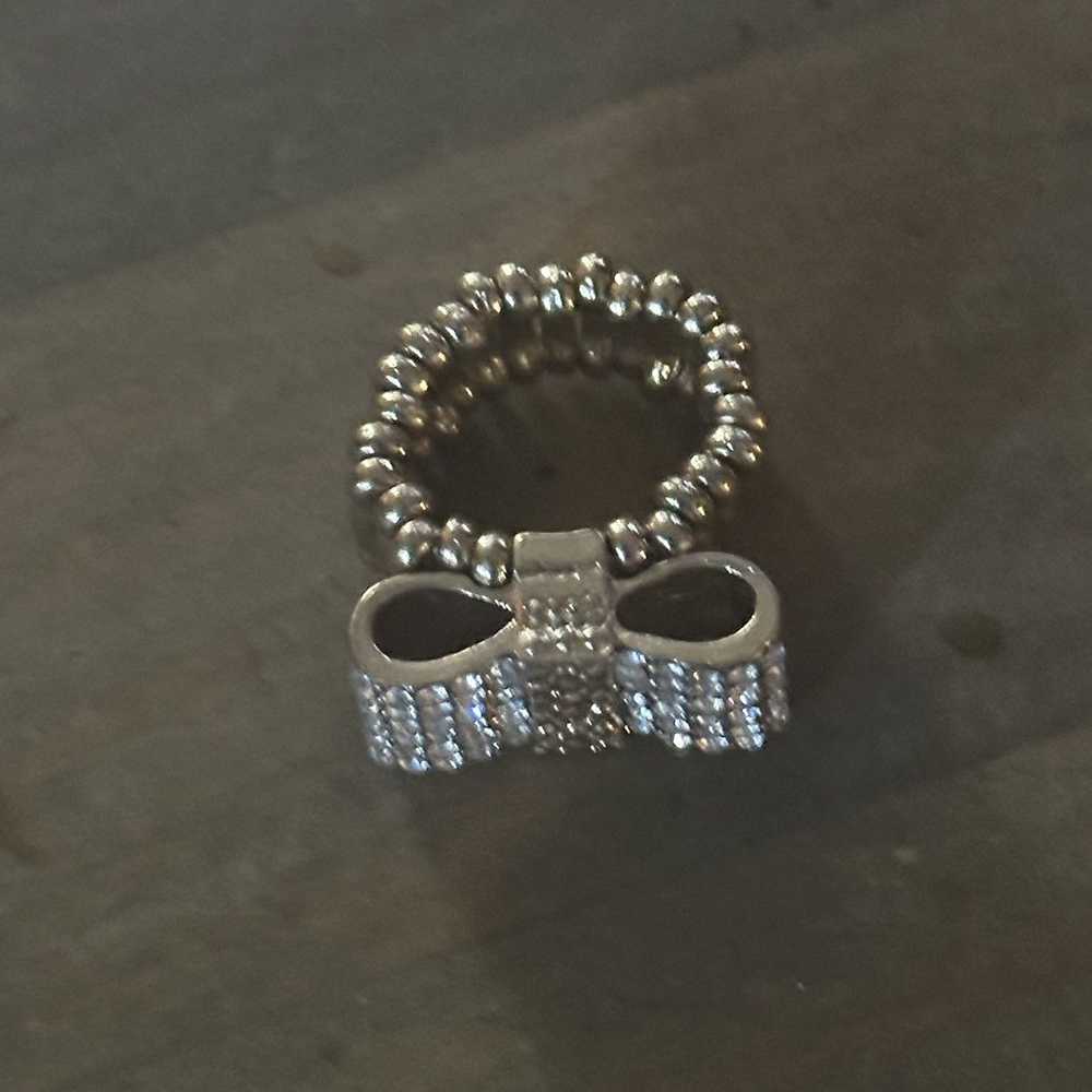 Other Paved rhinestone bow stretch ring - image 7