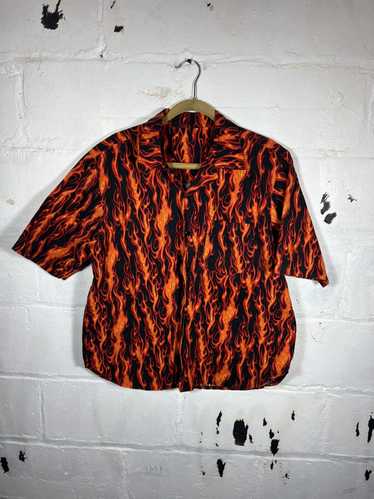 Vintage Vintage Flames Button Up Shirt