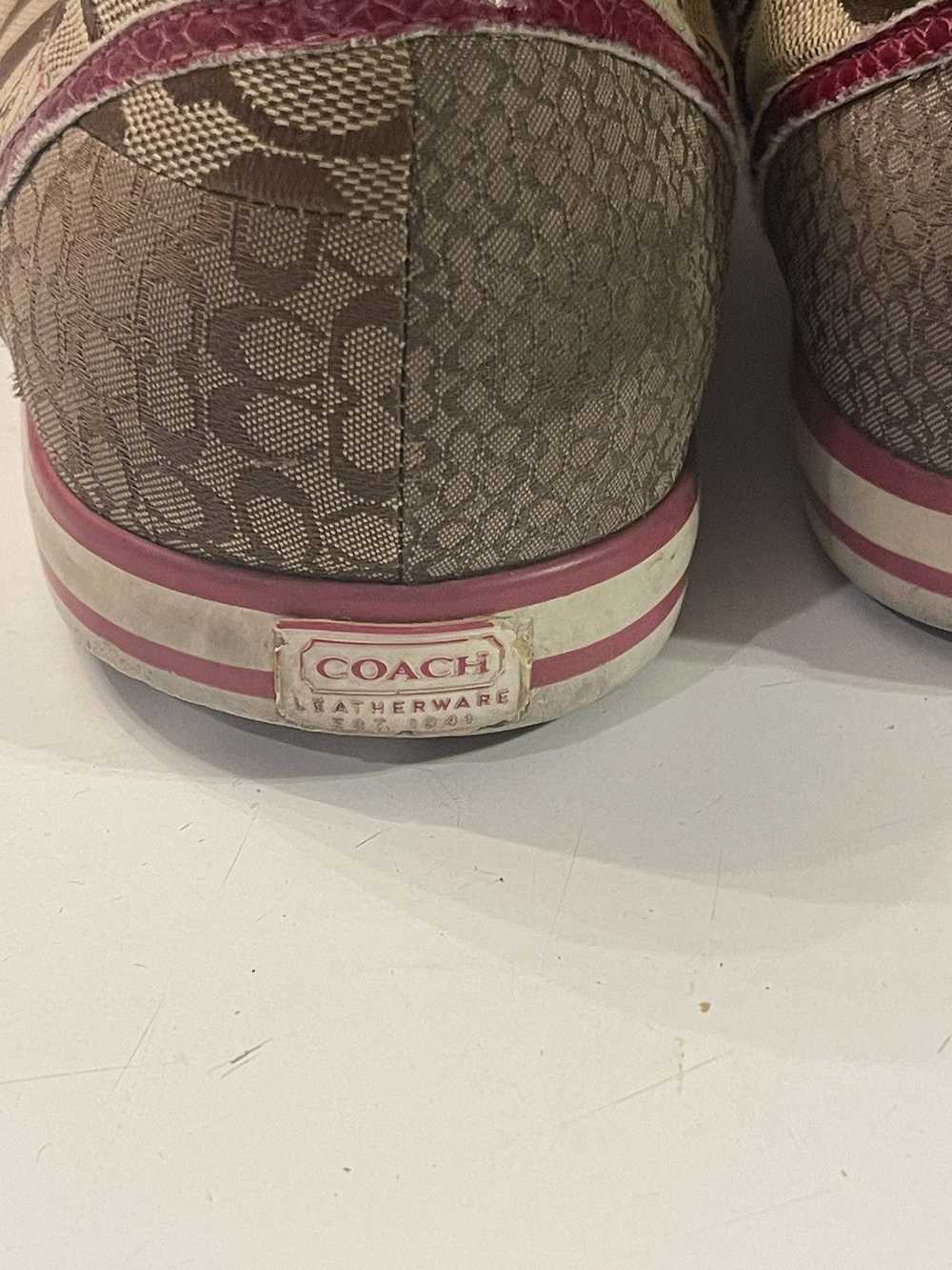 Coach Coach Dawnell Signature Print Pink Trimmed … - image 8