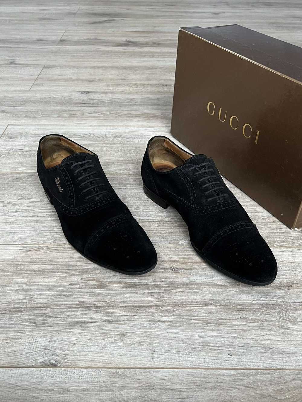 Gucci GUCCI Shoes Oxfords Brogues Suede Lace Up M… - image 1