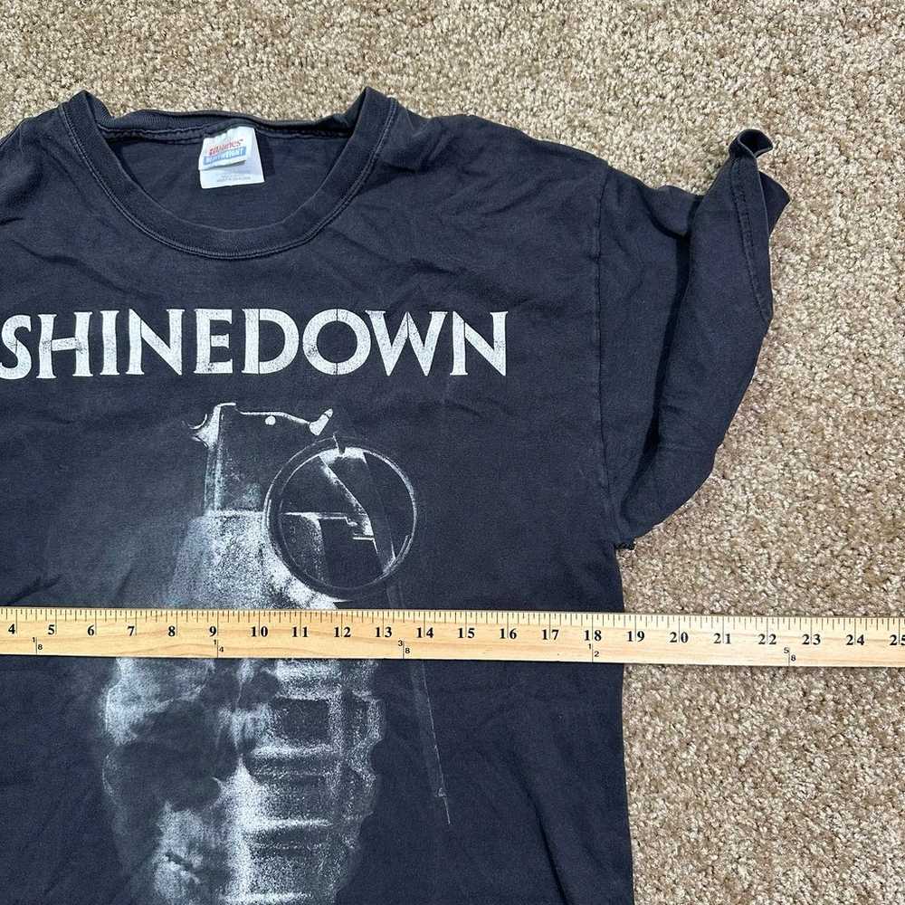 Vintage 00s Shinedown T-shirt Size Medium Rock Ba… - image 5