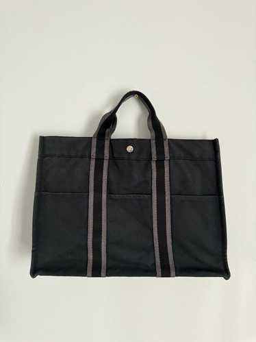 Hermes Authentic Hermes Her Line Tote Bag Black/Gr