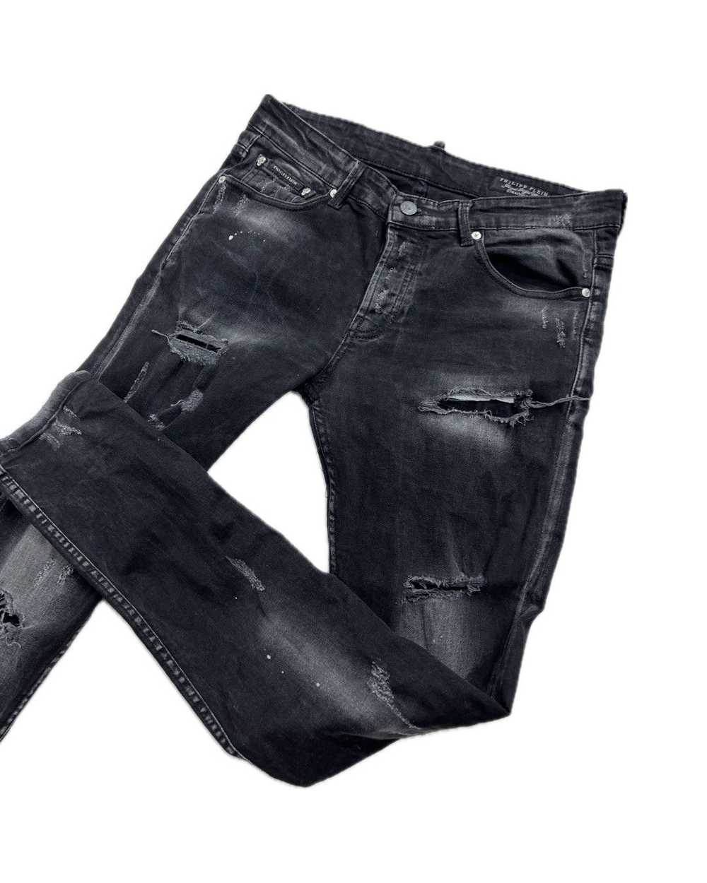 Designer × Vintage Philipp Plein jeans w34 dark w… - image 2